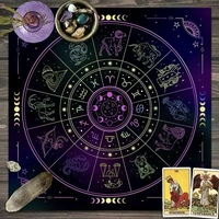 Nouvelle conception de nappe de tarot, ciel étoilé mystique, arbre de vie, tapis de jeu de tarot, tapis de table pour cartes, tapis d'autel pour tarot Waite