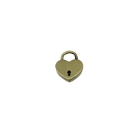Petit cadenas décoratif en forme de cœur 30*39mm, 4 couleurs, cadenas d'amour en métal avec clé