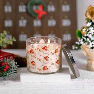 AIKUN Regalos de Navidad e Invierno Santa Muñeco de Nieve Pinecone Cedar Elk & House Designs en Velas de Cera de Parafina para Diwali Día del Padre - Product Image 1