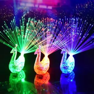 ไฟ LED กระพริบแบบขายส่ง ไฟนิ้ว LED ไฟนิ้วแบบใยแก้วนำแสง แหวนไฟนิ้วหลากสีสัน ไฟเลเซอร์นิ้วสำหรับงานปาร์ตี้ - Product Image 1
