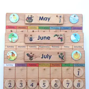 best-selling 2020 Home calendar - Wooden permanent calendar - Weather Map - Waldorf Montessori Calendar - Heirloom Hand