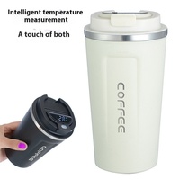 Tasse à café à affichage intelligent de la température Tasse de voyage isolée sous vide en acier inoxydable 304 Tasse thermos à double paroi