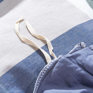 Parure de lit en coton hypoallergénique à motif géométrique, style européen-américain, 300 fils/cm², pour lit King Size, avec taies d'oreiller et jupe de lit de mariage - Product Image 6