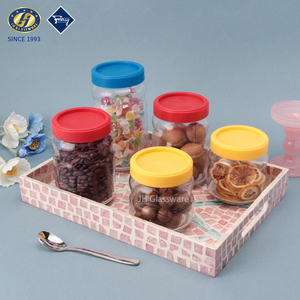 ขวดแก้วใส่อาหารเกรดอาหาร ขนาด 4 ออนซ์ 6 ออนซ์ 8 ออนซ์ 16 ออนซ์ ทรงตรง พร้อมฝาพลาสติก สำหรับเก็บอาหารแบบมีฝาเกลียว - Product Image 1