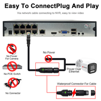 8ch NVR 4Pcs 6MP PoE IP CCTV Caméra Système 25FPS OEM Intérieur Extérieur Vidéo Surveillance Système Couleur Vision Nocturne HDD Réseau