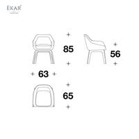 Chaise de salle à manger de luxe moderne, design italien, fauteuil rembourré en cuir pour la maison et les projets de restauration