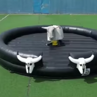 Simulateur de taureau mécanique commercial Crazy Rodeo, taureau mécanique électrique avec matelas de sécurité gonflable pour location événementielle