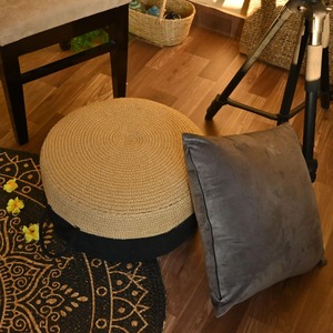 Best Selling Handmade Jute Pouffe Ottoman Braided Natural Fiber <b>Floor</b> <b>Seating</b> Stool for Living Room Furniture Bulk Supplier - Product Image 4