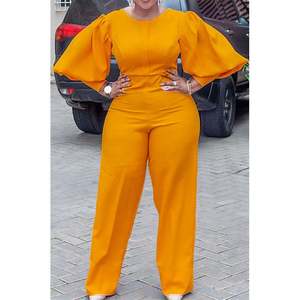 Sexy Fashion Pleated <strong>Cami</strong> Jumpsuit African Dress Long Sleeve Slim Body Women's Summer New Beachwear Female 2024 New Africa - Product Image 1