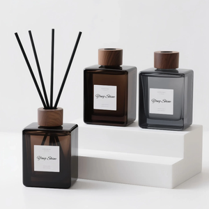 100ml aroma terapi ruangan transparan <span class=keywords><strong>Amber</strong></span> bening botol persegi <span class=keywords><strong>Diffuser</strong></span> buluh rumah - Product Image 3