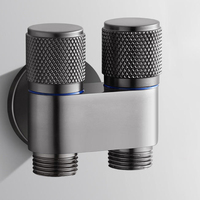 SANIPRO Douchette murale pour bidet à eau froide, ensemble robinet et pulvérisateur à double commande, pistolet de pulvérisation booster un entrée deux sorties, Shattaf