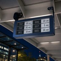 Letrero Electrónico para Parada de Autobús con Energía Solar y Papel Electrónico, con Consumo de Energía Ultrabajo
