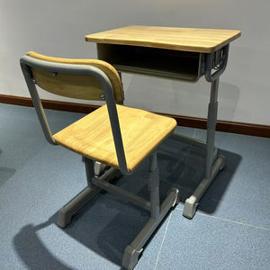 ชุดเก้าอี้<span class=keywords><strong>โต๊ะ</strong></span><span class=keywords><strong>ไม้</strong></span>สำหรับนักเรียนทำจากโลหะทนทานดีไซน์ให้วางซ้อนกันได้ตามหลักสรีรศาสตร์รับประกัน3ปีสำหรับห้องเรียนที่บ้าน - Product Image 2