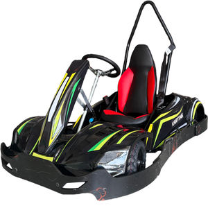 48V15AH 전기 고카트 성인용 야외 레이싱 카트 드리프트 카 35km/h 리튬 인산철 배터리 상업용 블랙 리어 - Product Image 2