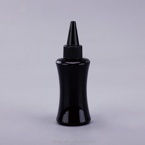 Garrafa de apertar de plástico preta personalizada, garrafa de espremedor de mel garrafa de molho 100ml - Product Image 2