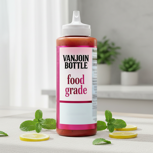 Bouteilles en plastique HDPE de 12 oz et 16 oz de qualité alimentaire pour ketchup, emballage de sauce piquante, récipient à condiments à large ouverture, bouteilles de sauce chili en HDPE - Product Image 1