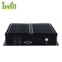 Venta caliente I5 4300U Fanless Embedded Mini Pc DDR3L 6USB 6COM 2Intel LAN US EU UK Durable Industrial Pc para entornos hostiles