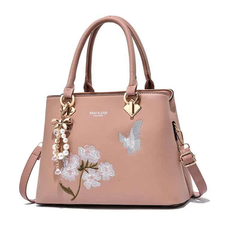 latest design good quality pink trending luxury 2022 tote big hand bags ladies leather