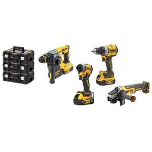 Ensemble d'outils sans fil DeWalt 4 pièces 20V Max Lithium-Ion, perceuse à percussion, perceuse à percussion à percussion, meuleuse d'angle - Product Image 1