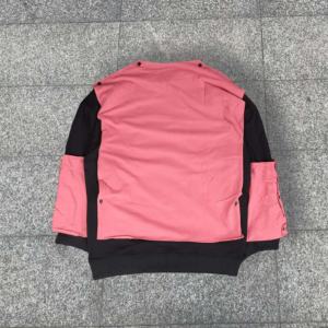 Sweat à capuche surdimensionné pour homme en tissu éponge imprimé à l'écran avec motif de lettres bicolores personnalisé, double couche, délavé à l'acide, automne - Product Image 6