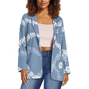 เสื้อสูทผู้หญิงลาย puakenikeni เสื้อสูทโพลีเอสเตอร์ - Product Image 5