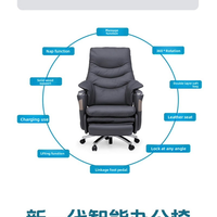 Chaise de patron électrique, chaise de bureau ventilée, chaise de grande classe en cuir de massage inclinable