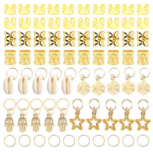 ลูกปัดโลหะสีทองเงินสำหรับถักผมเดรดล็อค เครื่องประดับผม ลูกปัดถักผม อุปกรณ์เสริมสำหรับถักผม - Product Image 6