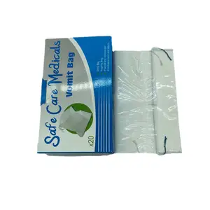 Disposable Vomit Bags Medical Disposable Vomit Bags With Leak Proof Drawstring LDPE Disposable Vomit Bag With Absorbent Pad