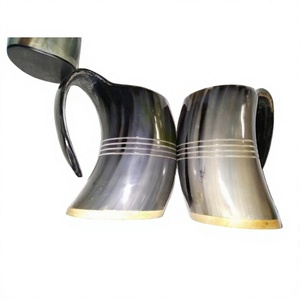 Suministro al por Mayor B.S. Jarra de Cerveza Original Viking Horn, Personalizada, Ecológica, Ligera, Acabado Natural de Búfalo - Product Image 5