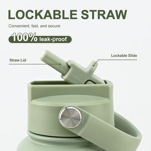 새로운 디자인 OEM 32온스 보온 물병 맞춤 로고 방진 푸시 슬라이드 뚜껑 스테인리스 스틸 진공 보온병 스포츠 물병 - Product Image 2