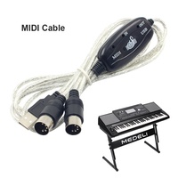 Câble MIDI USB 5 broches, câble d'interface MIDI vers USB pour clavier électronique, piano numérique, effets de guitare électrique, édition musicale
