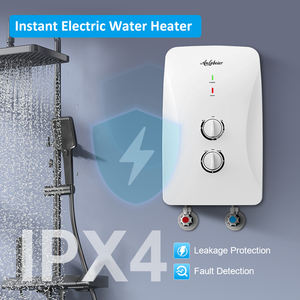 Calentador de Agua Eléctrico Tradicional con Perilla, 5500W, Calentamiento Instantáneo sin Tanque, Carcasa de Plástico Blanca - Product Image 2