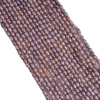 Perles de culture en forme de riz 4-5mm, perles nues filetées, perles d'eau douce roses pour la fabrication de bijoux, promotion en gros