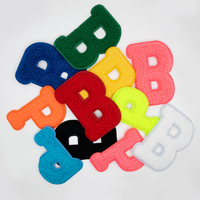 Patchs en chenille multicolores à thermocoller pour serviettes, lettres de l'alphabet, broderie, accessoires vestimentaires