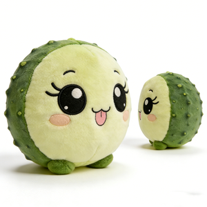 Peluche réversible personnalisée sur le thème du jardin potager, peluche en forme de cornichon double face, cadeau original pour enfants - Product Image 3