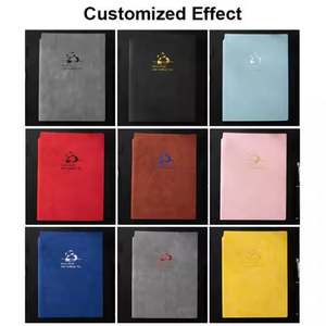 Carnets de notes A5 en cuir rigide personnalisés avec logo noir, lignés, multifonctionnels, imprimés en sérigraphie, pour entreprises, vente en gros - Product Image 4