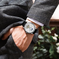 Montre mécanique de luxe Kingston authentique avec tourbillon et phases de lune, boîtier en alliage, montre haut de gamme pour hommes d'affaires, entièrement automatique