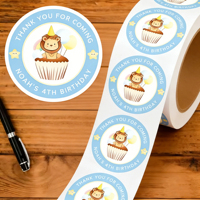 Autocollants en rouleau personnalisés avec logo pour pâtisserie, adhésifs imperméables, en papier rond, pour usage alimentaire