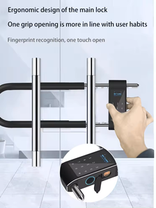 Serrures intelligentes Tuya pour moto, vélo, porte en verre - Déverrouillage <span class=keywords><strong>double</strong></span> par empreinte digitale et <span class=keywords><strong>clé</strong></span>, cadenas en U pour porte en verre, accès intelligent et pratique à la maison - Product Image 5