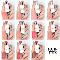 HOT Crème blush stick de luxe personnalisée, 8 couleurs, haute qualité, waterproof, marque privée, OEM