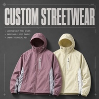 Veste coupe-vent légère et respirante en nylon imprimé personnalisé, zippée, pour la course à pied et le sport
