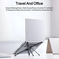 Support de téléphone magnétique portable et perche à selfie 3-en-1, trépied pliable pour tablette, ordinateur portable et utilisation sur ordinateur de bureau