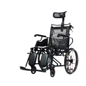 Kanyouhua Manual Wheelchair 90-170 Degree <b>Reclining</b> Aluminum Alloy Lightweight Foldable High Back For Elderly With Paralysis - Product Image 2