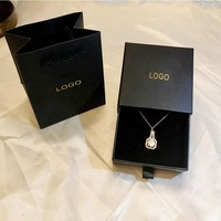 Boîte à bijoux personnalisée de luxe en papier pour collier, bague, boucles d'oreilles, emballage de bijoux avec ensemble de sacs en papier