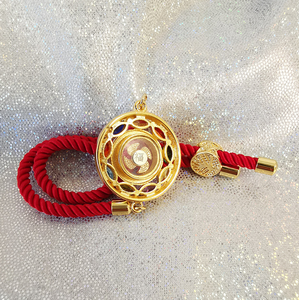 Braccialetto Portafortuna del Tempio Thailandese, Regalo Ideale, con Corda Rossa e Tormalina, Regolabile per un Giro di <span class=keywords><strong>Fortuna</strong></span> - Product Image 4