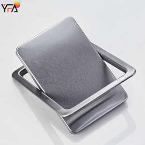 Square Stainless Steel Trash Can With Swing Lid Embedded <strong>Cover</strong> Desktop Trash Can Kitchen Counter Top Waste <strong>Bin</strong> <strong>Covers</strong> - Product Image 2