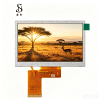 Panel LCD Gráfico TFT IPS BOE de 4.3 Pulgadas, Resolución 480x272, RGB 40PIN LVDS I2C, Controlador IC ILI6485, Retroiluminación LED, Brillo 550