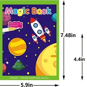 Drawing Toy Early Education Toy Magical Water Coloring Book No Mess Reusable Coloring Book with <b>Refillable</b> Water <b>Pen</b> Drawing Kit - Product Image 6