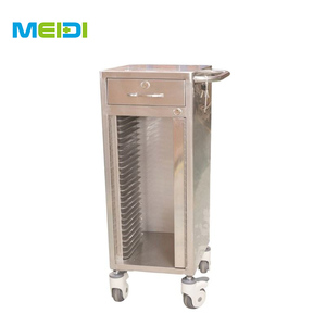 Carrito médico de acero inoxidable, carrito de hospital con carpeta de registro de historial de casos de diferentes tamaños - Product Image 5