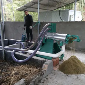 Separador de líquido sólido, máquina de secagem de descarga de boca para gado manure separador líquido sólido máquina de secagem de resíduos animais